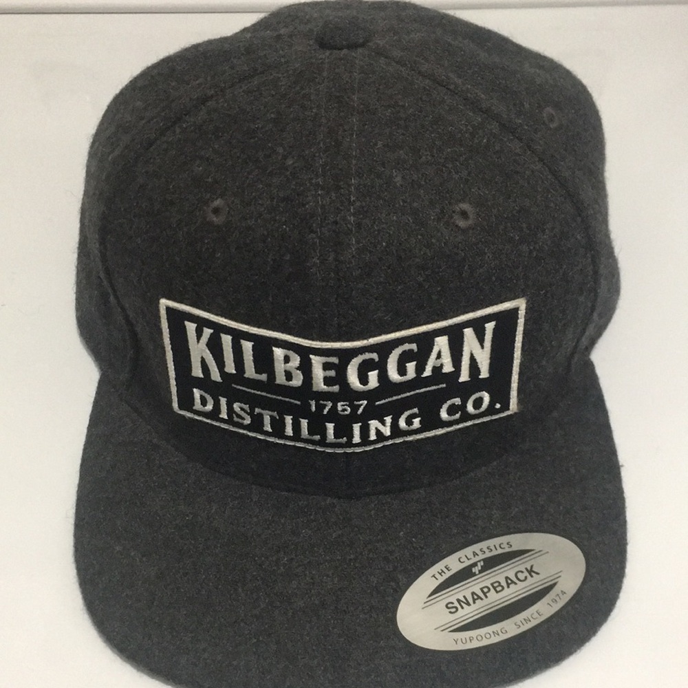 NWT Kilbeggan Distilling Co 1757 Hat SnapBack adjustable cap gray wool NWT